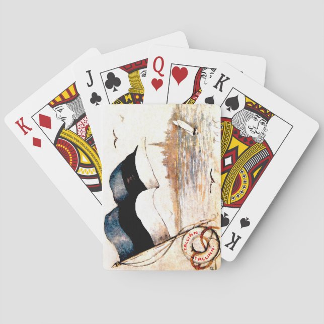 Estnische Flaggen-Spielkarten Spielkarten (Rückseite)