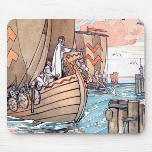 Estnische Viking-Boots-Mausunterlage Mousepad (Vorne)