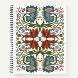 Estnische Vintage Wildblumen Volkskunst Notizbuch