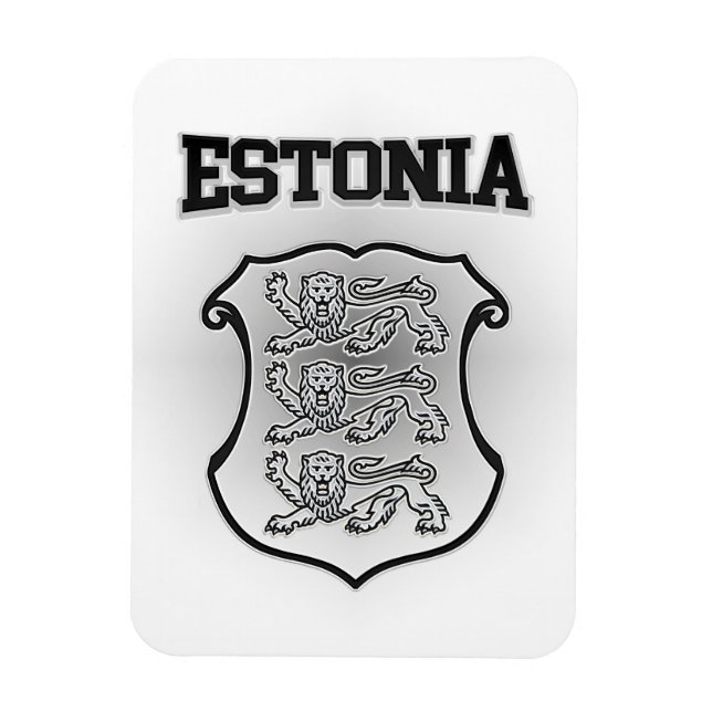 Estnische Wappen Magnet (Vertikal)