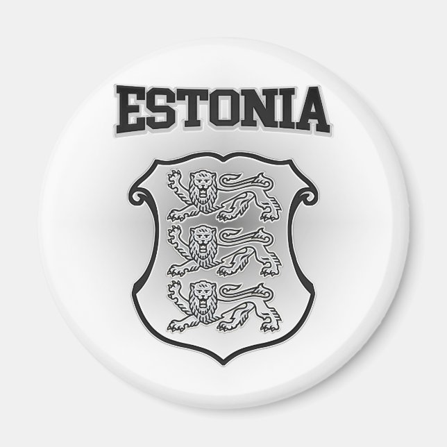 Estnische Wappen Magnet (Vorne)