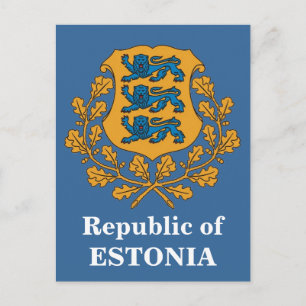 Estnische Wappen Postkarte! Postkarte