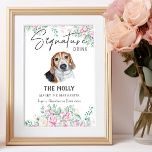 Estnisches Hunde-Unterschrift Trinkzeichen Poster