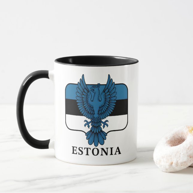 Estonia Northern Europe Tasse (Mit Donut)