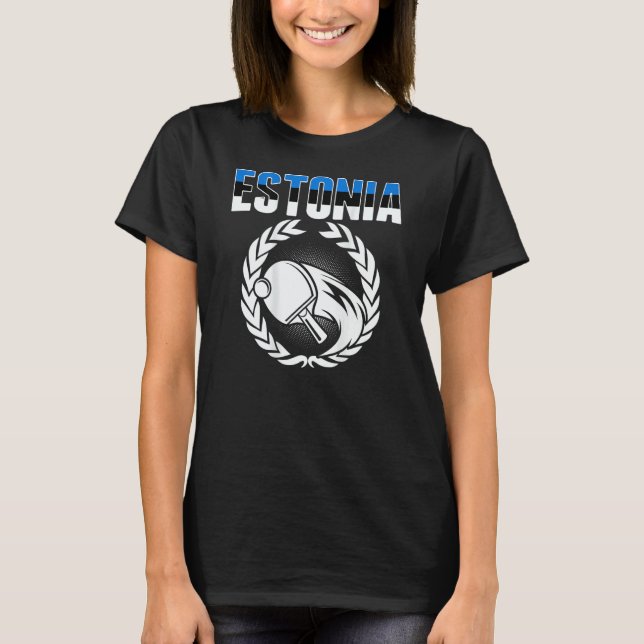 Estonia Ping Pong   Estonian Table Tennis Supporte T-Shirt (Vorderseite)