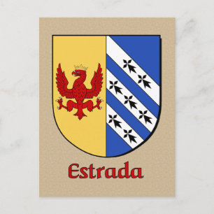 Estrada Familie Heraldic Shield Postkarte