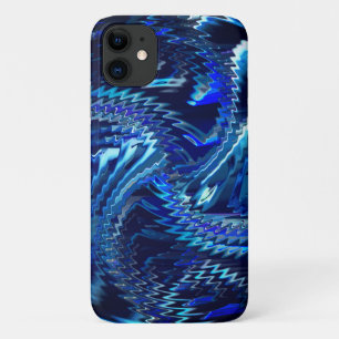 Estrela azul ondulada com traçados em ziguezague Case-Mate iPhone hülle