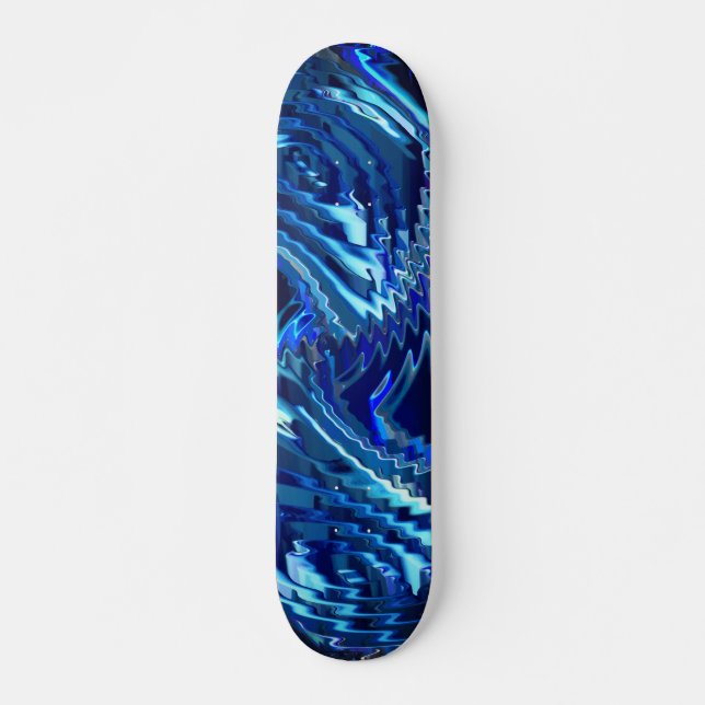 Estrela azul ondulada com traçados em ziguezague skateboard (Vorne)