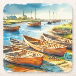 Estuary Erholung Rechteckiger Pappuntersetzer