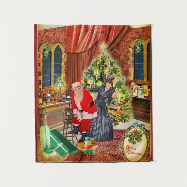  ¡Estúpido Santa! Prefiero joyas :/ Wandteppich (Vorderseite)