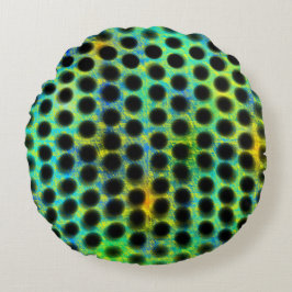 esverdeada de círculos pretos e bagunçada atrás rundes kissen