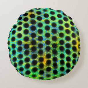 esverdeada de círculos pretos e bagunçada atrás rundes kissen