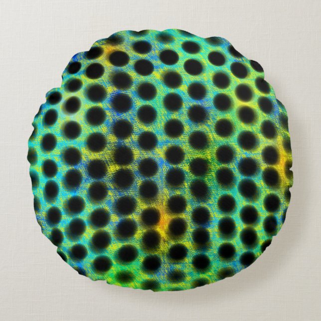 esverdeada de círculos pretos e bagunçada atrás rundes kissen (Vorderseite)