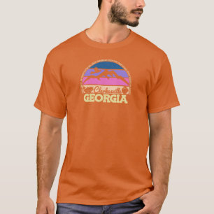 esville Georgia Sunset Retro Vintager lokaler Stol T-Shirt