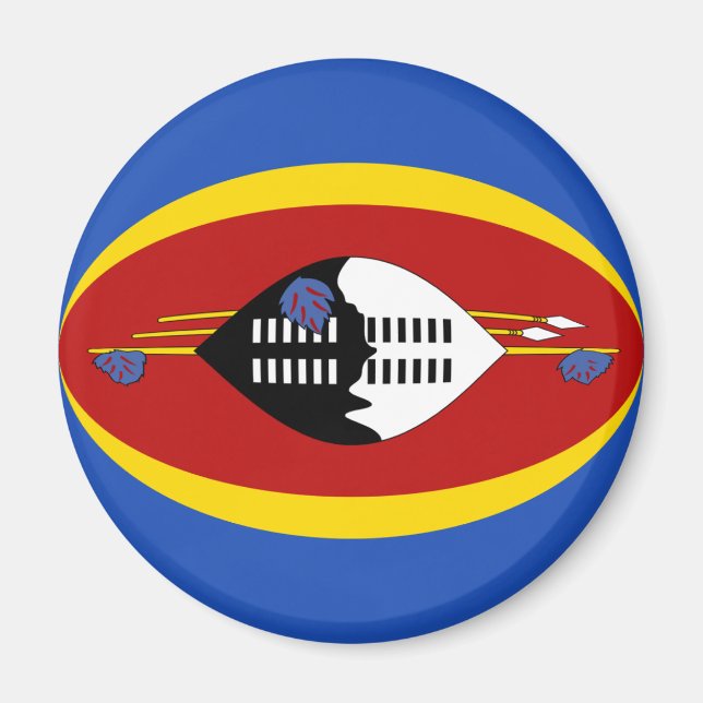 Eswatini Fisheye Flag Magnet (Vorne)
