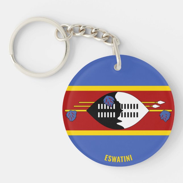 Eswatini Flag Charming Patriotic Schlüsselanhänger (Vorderseite)