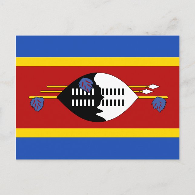 Eswatini Flag Postkarte (Vorderseite)