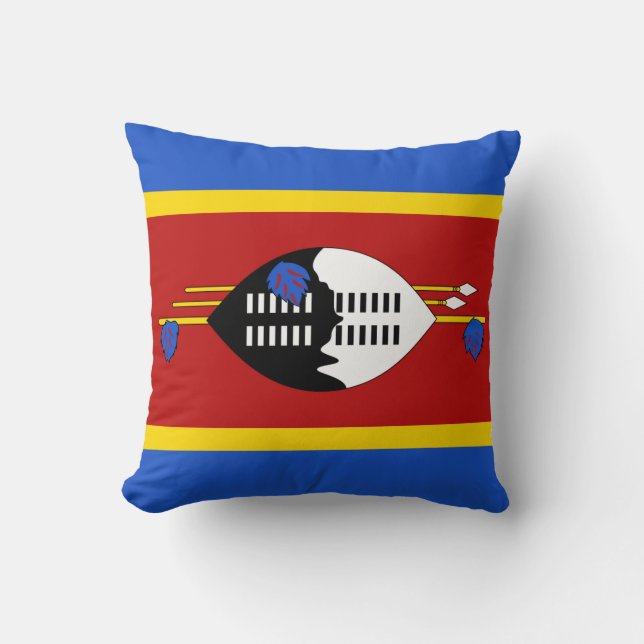 Eswatini Flag x Flag Pillow Kissen (Vorderseite)