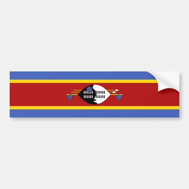 Eswatini-Flagge Autoaufkleber (Vorne)