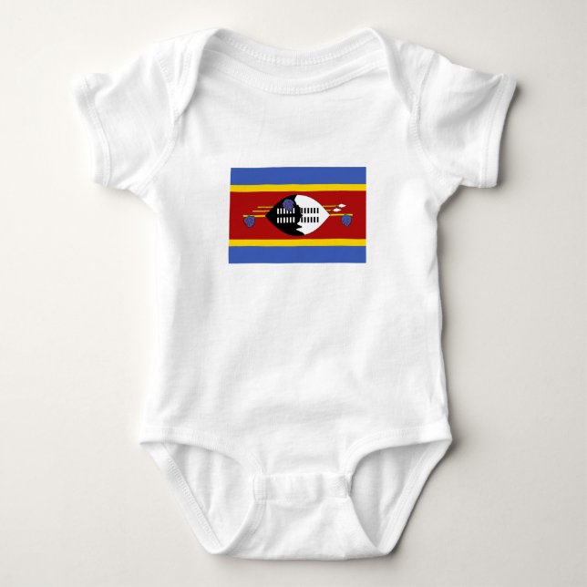 Eswatini-Flagge Baby Strampler (Vorderseite)