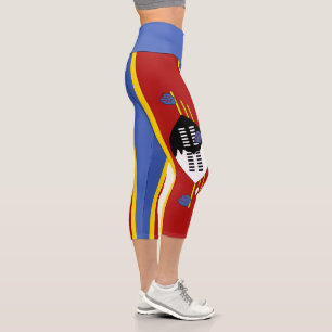 Eswatini-Flagge Capri Leggings