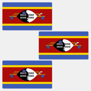 Eswatini-Flagge Etiketten