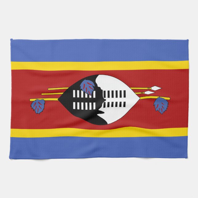 Eswatini-Flagge Geschirrtuch (Horizontal)