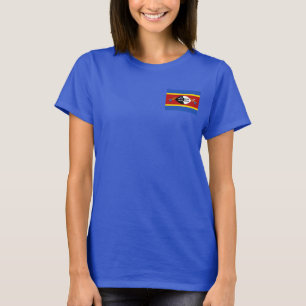 Eswatini-Flagge + Karte T-Shirt