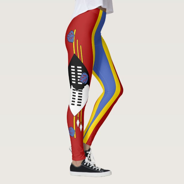 Eswatini-Flagge Leggings (Rechts)