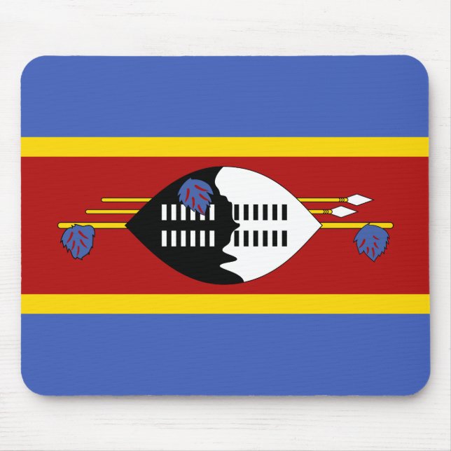 Eswatini-Flagge Mousepad (Vorne)