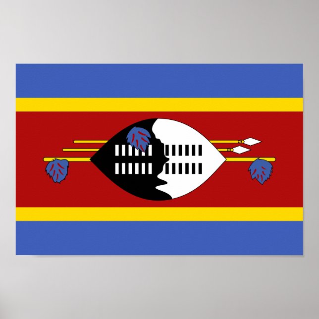 Eswatini-Flagge Poster (Vorne)