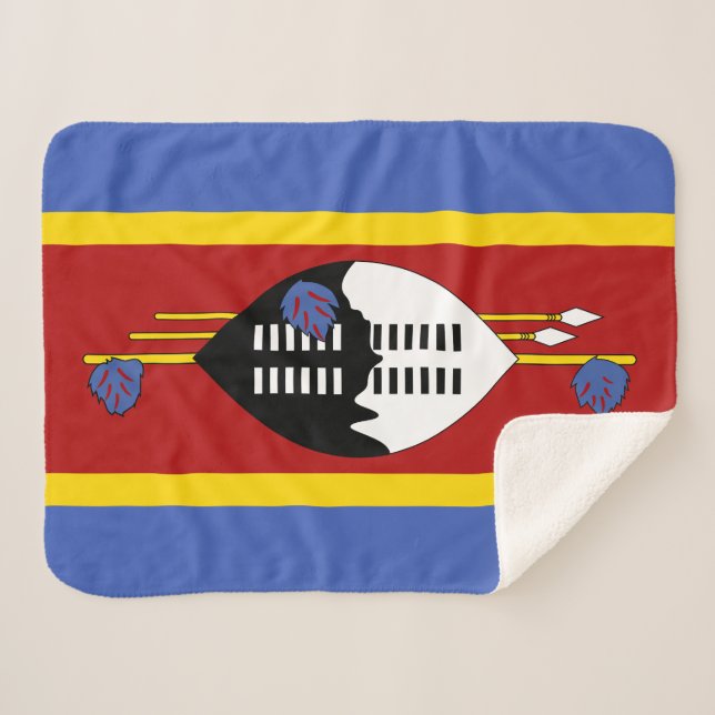 Eswatini-Flagge Sherpadecke (Vorderseite (Horizontal))