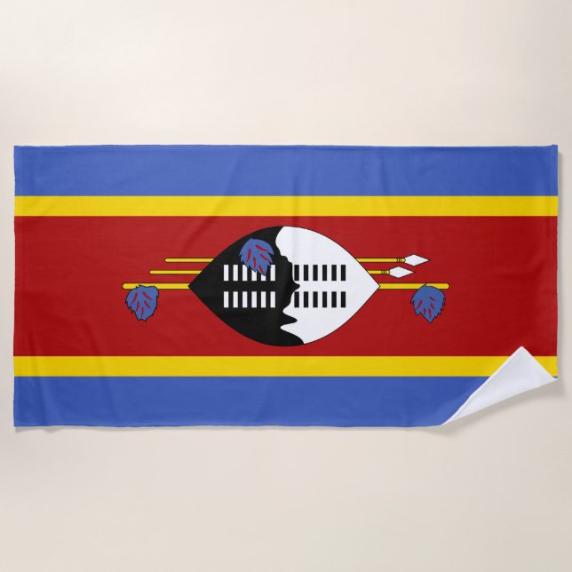 Eswatini-Flagge Strandtuch (Vorderseite)