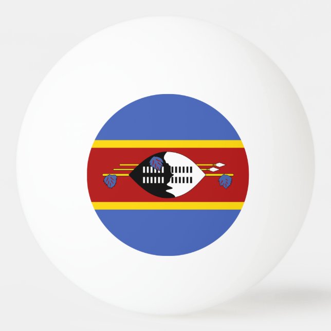 Eswatini-Flagge Tischtennisball (Vorderseite)
