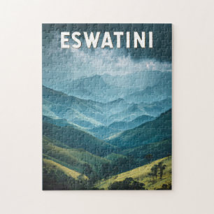 Eswatini Illustration Reise Kunst Vintage Puzzle