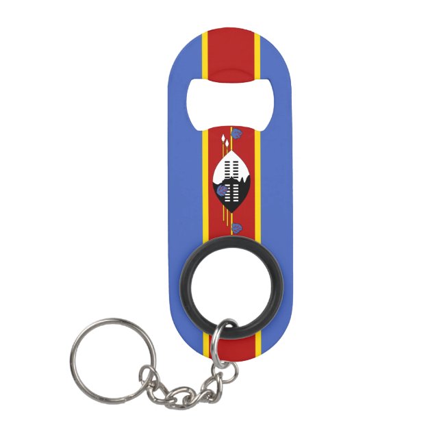Eswatini National Pride Patriotic Mini Flaschenöffner (Vorderseite)