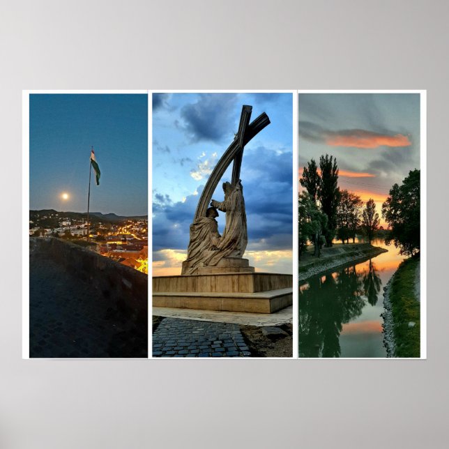 Esztergom Night Sky. Poster (Vorne)