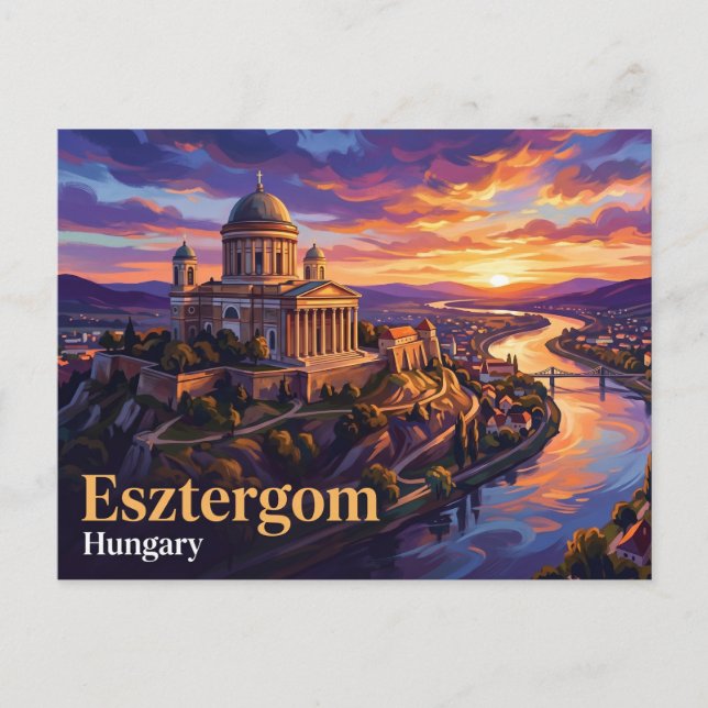 Esztergomer Basilika Ungarn Postkarte (Vorderseite)