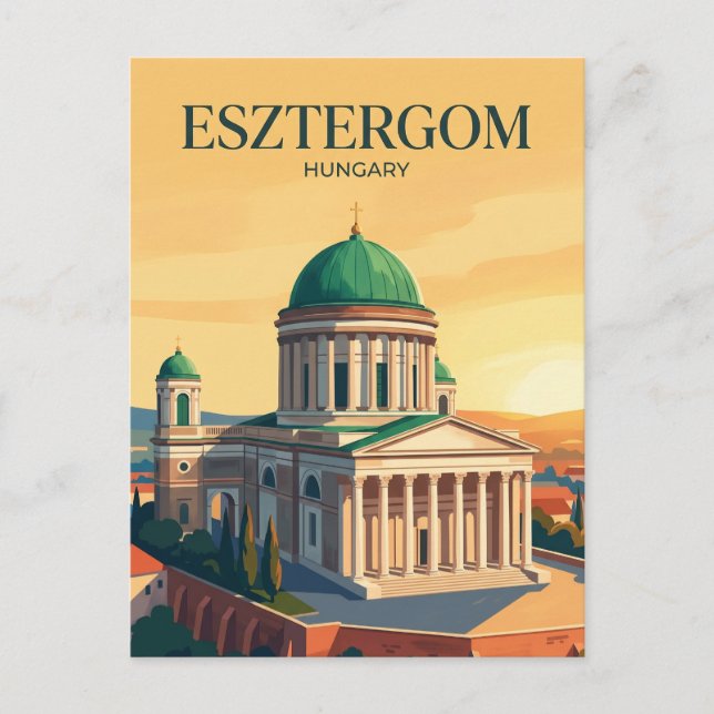 Esztergomer Basilika Ungarn Postkarte (Vorderseite)