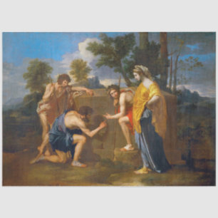 Et in Arcadia ego, Poussin Seidenpapier