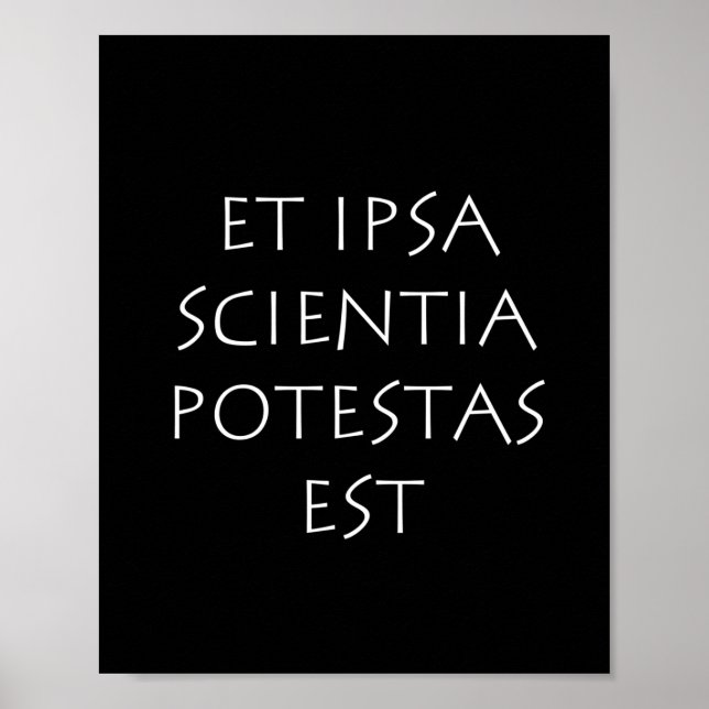 Et ipsa scientia potestas est poster (Vorne)