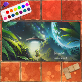 ET UFO Magical Fantasy World Schreibtischunterlage