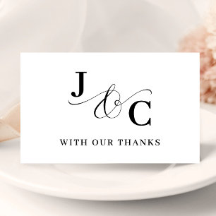 Et-Zeichen Monogramm Personalisierte Hochzeit Dankeskarte