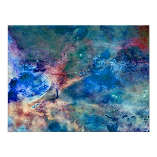 Eta Carinae Nebel Enhanced Blau Poster (Vorderseite)