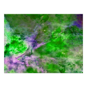 Eta Carinae Nebel Enhanced Grün Poster