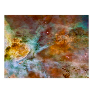 Eta Carinae Nebel in Braun und Kupfer Poster