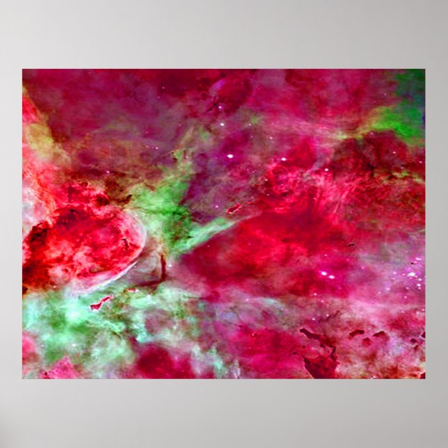 Eta Carinae Nebula Enhanced Red Value Poster (Vorne)