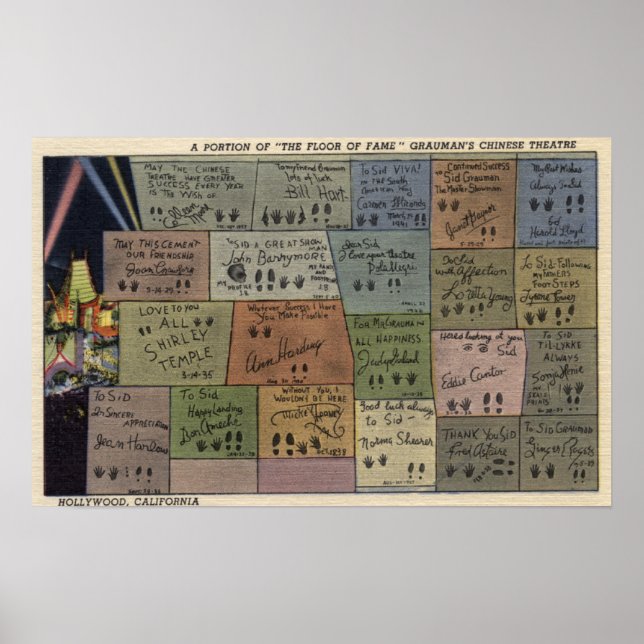 Etage des Ruhmes, Graumans Chinesisches Theater Poster (Vorne)