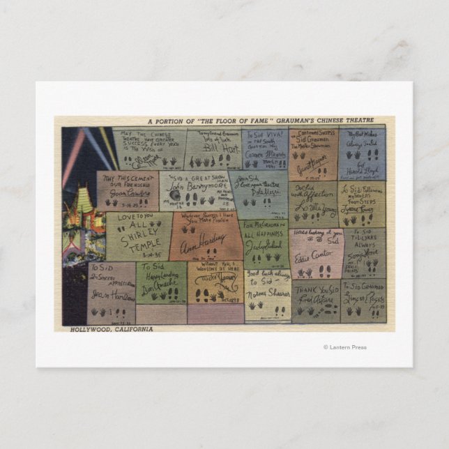 Etage des Ruhmes, Graumans Chinesisches Theater Postkarte (Vorderseite)