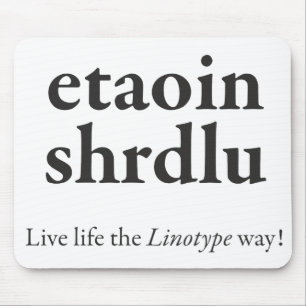 Etaoin Mouse Mat Mousepad